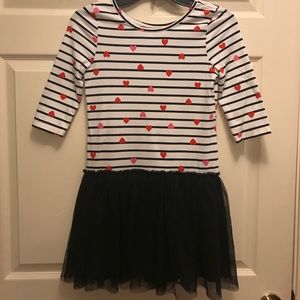 Children’s Place striped hearts dress with tulle